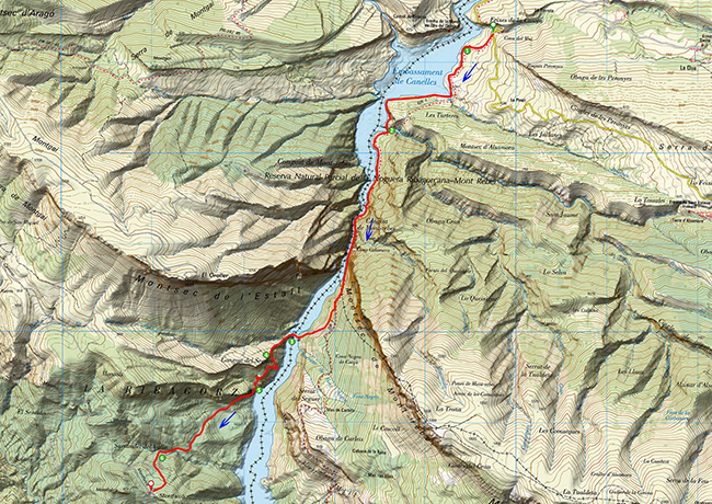 Mapa de la circular Alquézar - Asque - Colungo. P.N Sierra y Cañones de Guara.
					Somontano de Barbastro