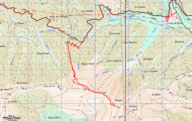 mapa de la excursió