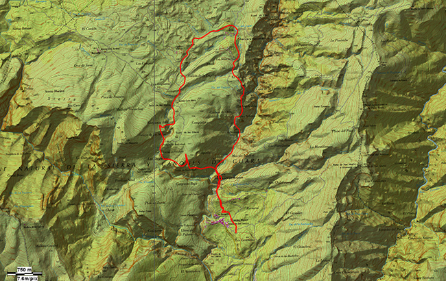 Mapa de la ruta Pico Pusilibro